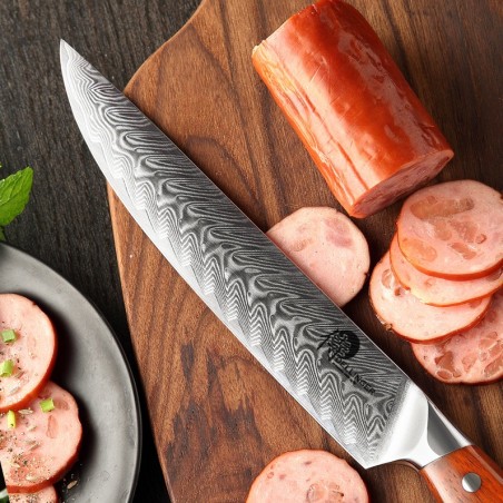 nůž plátkovací Carving 8,5" (210mm) Dellinger Rose-Wood Damascus