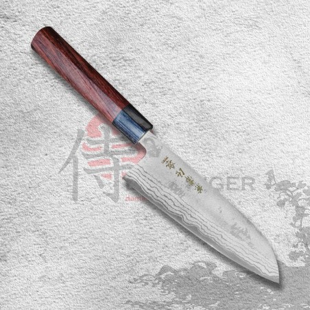 nůž Santoku 165mm Kanetsune Blue Steel &quot;Zen-Bokashi&quot;-series
