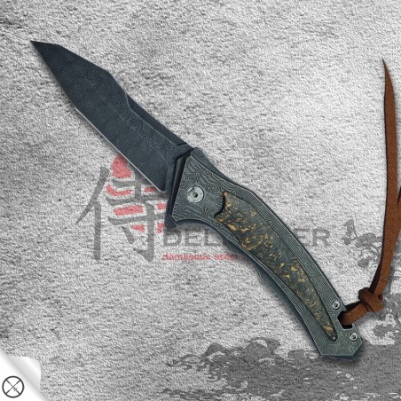 nůž zavírací Dellinger SUCCESS Black Coating VG-10 Damascus