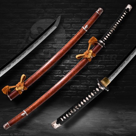 Handachi TIGER Japanese Sword-Tamahagane Steel, Yokote - Choji Hamon