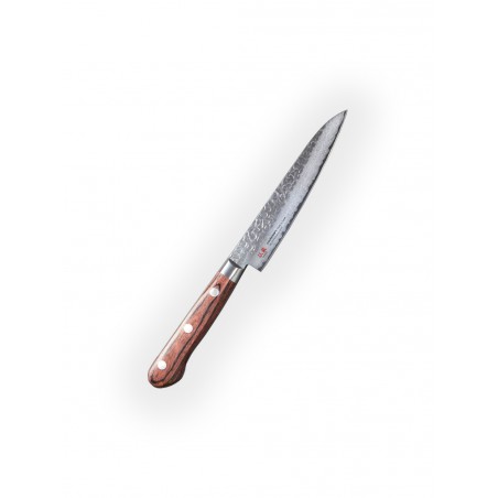Petty 135mm-Suncraft Senzo Universal-Damascus-Japanese kitchen knife-Tsuchime- VG10–33 layers