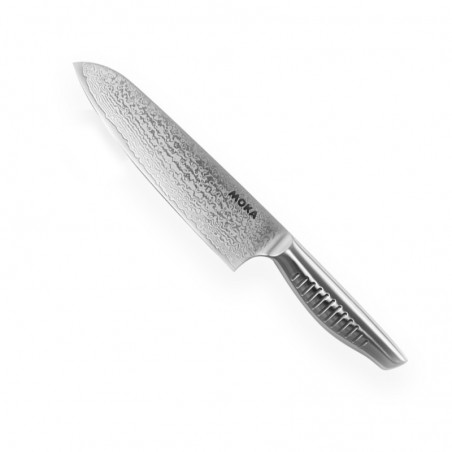 Knife Santoku 180mm - Suncraft MOKA vg-10 Damascus, Japanese kitchen knife