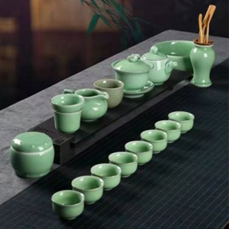tea set Longquan Celadon - Milky Green Wave Extra