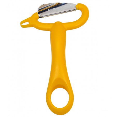 Extra sharp peeler with inclined blade (FIT PEELER) made of stainless steel 18-8 Orange