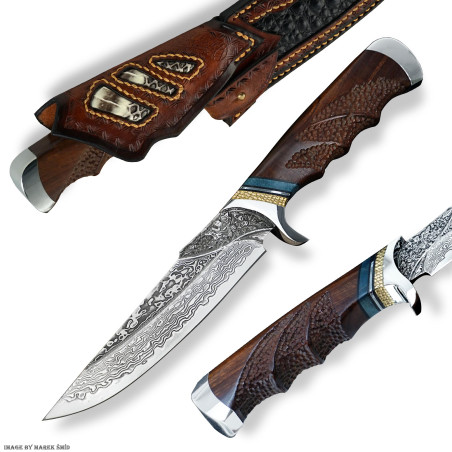 Hunting knife Dellinger LANZEN VG-10 Damascus