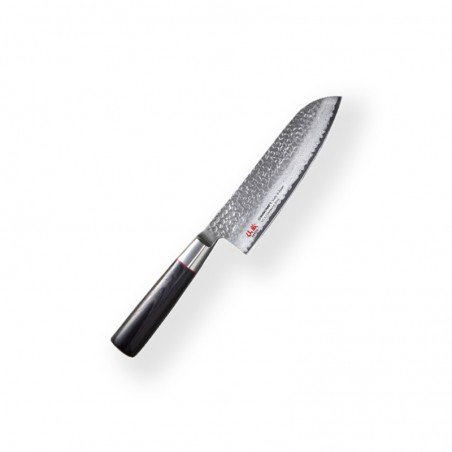 Santoku 167mm-Suncraft Senzo Classic-Damascus-Japanese kitchen knife-Tsuchime- VG10–33 layers