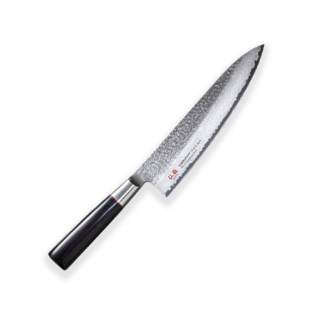 Chef (Gyuto) 200mm-Suncraft Senzo Classic-Damascus-Japanese kitchen knife-Tsuchime- VG10–33 layers