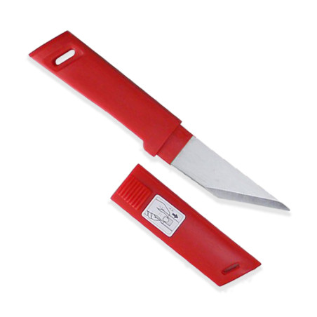 červený nůž na vyřezávání 40mm Kanetsune Kiridashi Knife