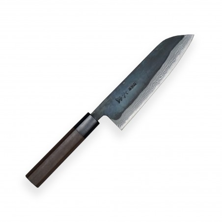 Knife Kamagata / Santoku 170 mm - KIYA - Suminagashi - Damascus 11 layers