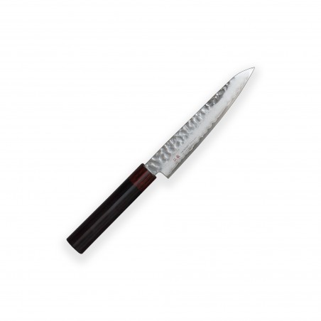 Utility 150mm-Suncraft Wood-Damascus-japonský kuchyňský nůž-Tsuchime- VG10–33 vrstev