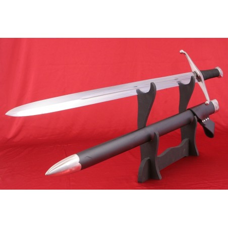 meč středověký - evropského typu, ostrý, funkční