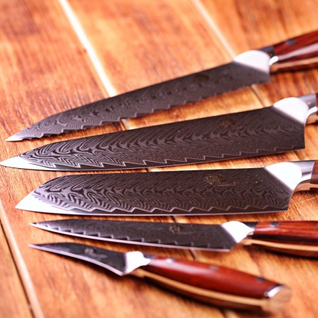 nůž Santoku 7" (175mm) Dellinger Rose-Wood Damascus