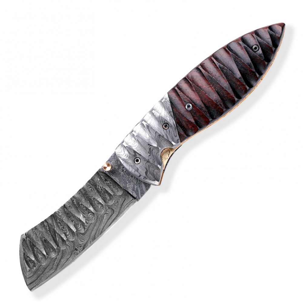 Lovecký zavírací damaškový nůž Dellinger Tanto Obsidian