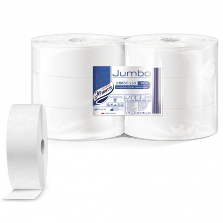 toaletní papír JUMBO 280 Almusso 250 m 2-vrstvý bílý celulóza
